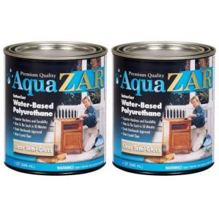 UGL ZAR 345 1 qt. Semi Gloss Aqua Water Based Polyurethane (2 Pack) 209095