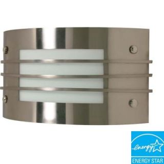 Green Matters 1 Light Wall Brushed Nickel Fluorescent Sconce HD 936