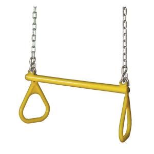 Gorilla Playsets 21 in. Trapeze Bar with Rings in Yellow 04 4333