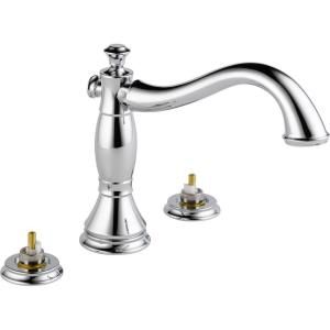 Cassidy 2 Handle Deck Mount Roman Tub Faucet Trim Only in Chrome (Valve and Handles not included) T2797 LHP