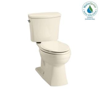KOHLER Kelston Comfort Height 2 piece 1.28 GPF Elongated Toilet with AquaPiston Flushing Technology in Almond K 3755 47