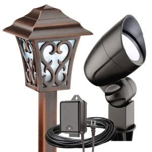 Malibu Low Voltage LED Tarnished Copper and Black Coach Style 6 Piece Kit  DISCONTINUED 8400 9906 06
