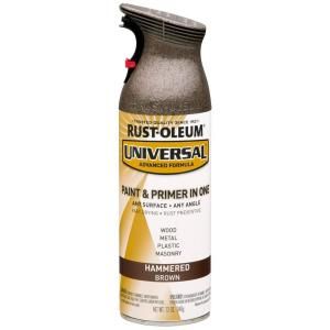 Rust Oleum Universal 12 oz. All Surface Hammered Brown Spray Paint and Primer in One 261405