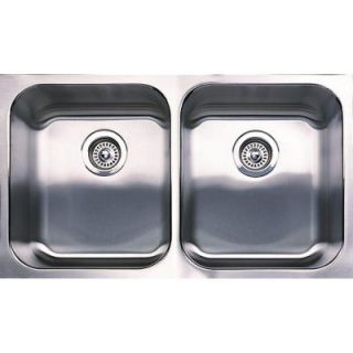 Blanco Spex Undermount Stainless Steel 18x7.25x31.13 0 Hole Equal Double Bowl Kitchen Sink 440316