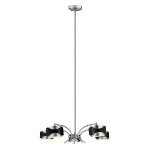 Eglo Catwalk 5 Light 41 in. Hanging Chrome and Black Chandelier Light 20107A