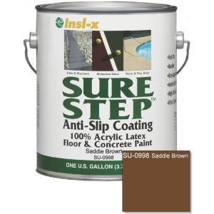 Sure Step 1 gal. Saddle Brown Acrylic Anti Slip Concrete Paint SU 0998