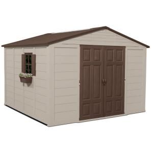 Suncast 10 ft. 4 in. x 10 ft. 5 in. Resin Storage Shed A01B28C03