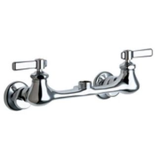 Chicago Faucets 2 Handle Kitchen Faucet in Chrome without Spout 540 LDLESAB