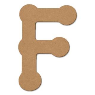 Design Craft MIllworks 8 in. MDF Bubble Wood Letter (F) 47257