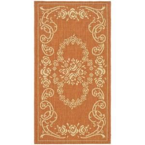 Safavieh Courtyard Terracotta/Natural 4 ft. x 5.6 ft. Area Rug CY1893 3202 4
