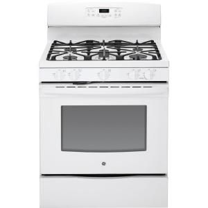 GE 5.0 cu. ft. Gas Range with Self Cleaning Oven in White JGB650DEFWW