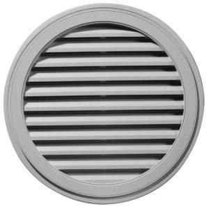 Builders Edge 36 in. Round Gable Vent #016 Gray 120033636016
