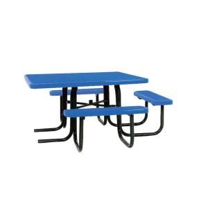 Ultra Play 46 in. x 55 in. Diamond Blue Commercial Park Surface Mount and Portable ADA Square Table PBK358H VB