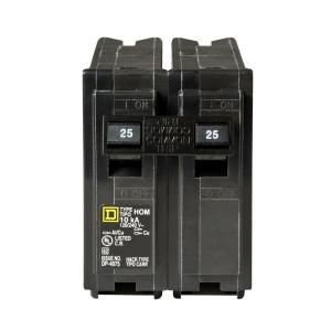 Square D by Schneider Electric Homeline 25 Amp Two Pole Circuit Breaker HOM225CP