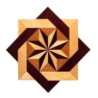 PID Floors 3/4 in. Thick x 24 in. Star Medallion Unfinished Decorative Wood Floor Inlay MS002 MS0020