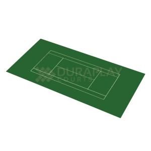 DuraPlay by RealGrass and Real Grass Lawns 59 ft. 1 in. x 119 ft. 10 in. Slate Green and Slate Green Full Tennis Court FTC 16T   SG/SG