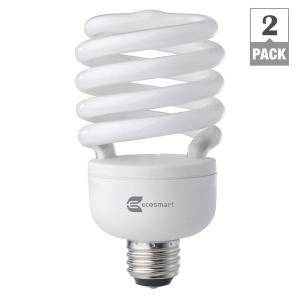 EcoSmart 120W Equivalent Daylight (5000K) Spiral CFL Light Bulb (2 Pack) ES5M83050KYOW