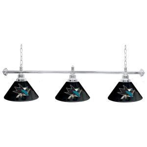 Trademark Global NHL San Jose Sharks 60 in. Three Shade Hanging Billiard Lamp NHL4800 SJS