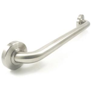 WingIts Platinum Designer Series 24 in. x 1.25 in. Grab Bar Taper in Satin Stainless Steel (27 in. Overall Length) WPGB5SN24TAP