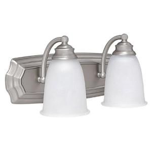 Filament Design 2 Light Matte Nickel Vanity with Acid Washed Glass CLI CPT203394905
