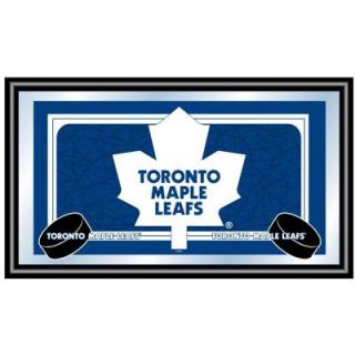 Trademark NHL Toronto Maple Leafs Logo 15 in. x 26 in. Black Wood Framed Mirror NHL1525 TML