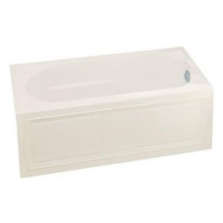 KOHLER Devonshire 5 ft. Right Hand Drain with Integral Apron and Tile Flange Acrylic Bathtub in Almond K 1184 RA 47