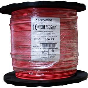 Cerrowire 2500 ft. 10 Gauge Solid THHN Wire  Red 112 1803M