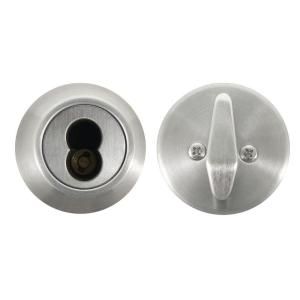 Global Door Controls Single Cylinder Commercial Deadbolt with Interchangeable Core in Brushed Chrome GLC560UL IC626