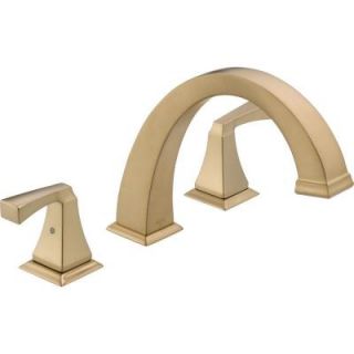 Delta Dryden 2 Handle Roman Tub Trim Kit Only in Champagne Bronze (Valve not included) T2751 CZ