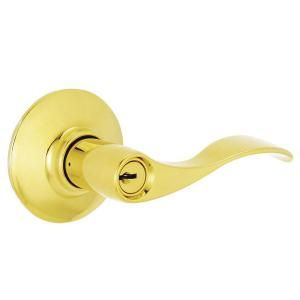 Schlage Accent Bright Brass Keyed Entry Lever DISCONTINUED F51 ACC 505