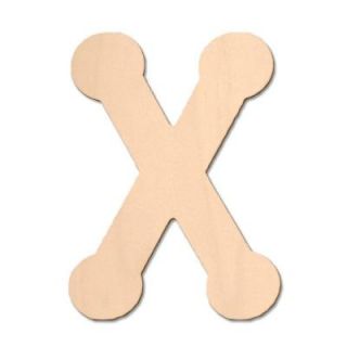 Design Craft MIllworks 8 in. Baltic Birch Bubble Wood Letter (X) 47059