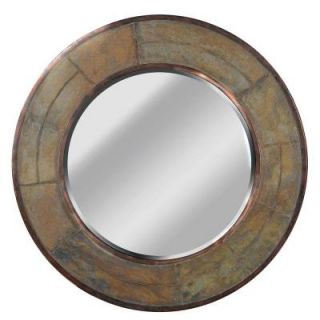 Home Decorators Collection Keene 32 in. Round Steel Framed Mirror 60087