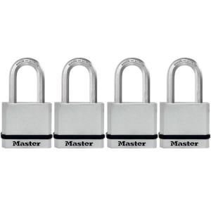 Master Lock Magnum 2 in. Solid Body Padlock with 1 1/2 in. Shackle (4 Pack) M531XQLFHCSEC