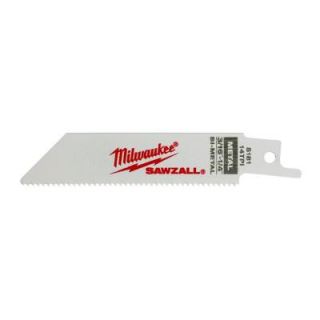 Milwaukee 4 in. 14 TPI Double Duty Metal Cutting Sawzall Reciprocating Saw Blades (5 Pack) 48 00 5181