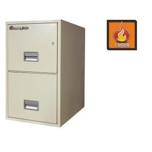 SentrySafe 2 Drawer 25 in. Deep Letter Vertical Fire File Safe in White Glove Delivery 2T2500