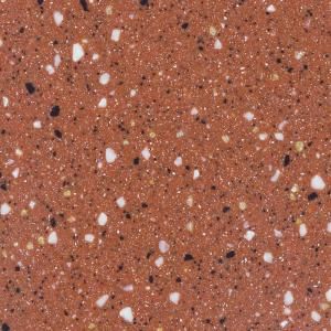 Solieque 4 in. x 4 in. Solid Surface Vanity Finish Sample in Peppered Terracotta HE956 4XHL50