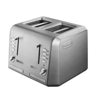 DeLonghi 4 Slice Toaster in Stainless Steel CTH4003