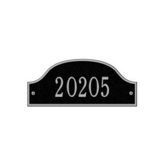 Whitehall Products Admiral Petite Arch Black/Silver Wall One Line Address Plaque 1139BS