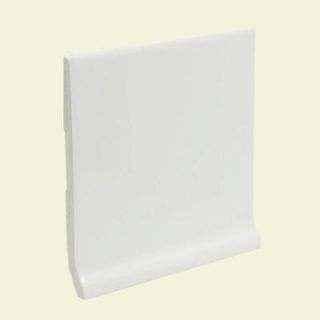 U.S. Ceramic Tile Color Collection Bright White Ice 6 in. x 6 in. Ceramic Stackable /Finished Cove Base Wall Tile U081 AT3610