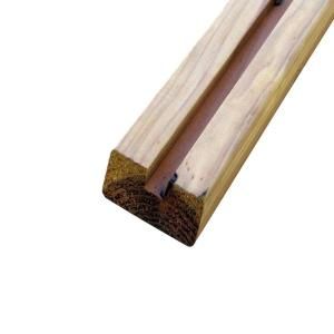 Mendocino 2 in. x 4 in. x 8 ft. Redwood Grooved Rail 814849