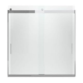 KOHLER Levity 59 5/8 in. W x 62 in. H Frameless Bypass Tub/Shower Door with Handle in Silver K 706000 L SH