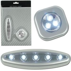 Trademark 3 and 5 LED Touch Light Set with Mounts 72 LT504