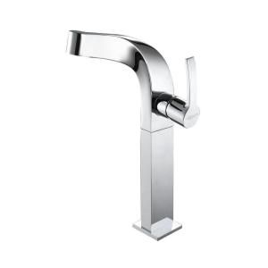 KRAUS Typhon Single Hole 1 Handle High Arc Bathroom Vessel Faucet in Chrome KEF 15100CH