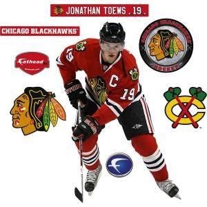 Fathead 19 in. x 32 in. Jonathan Toews Chicago Blackhawks Wall Decal FH15 15238