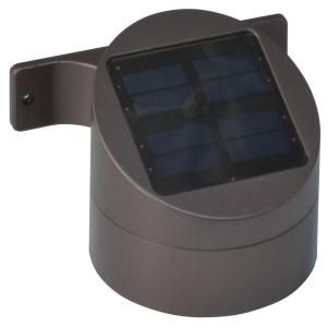 Moonrays Outdoor Bronze Solar Powered LED Wall Mount Deck Sconce Light 91851
