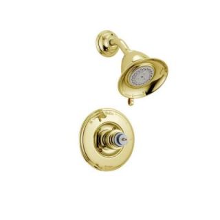 Victorian 1 Handle 3 Spray Shower Faucet in Polished Brass (Valve and Handles not included) T14255 PBLHP