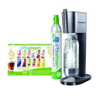SodaStream Pure Home Soda Maker Starter Kit in Black and Stainless DISCONTINUED 1017111012