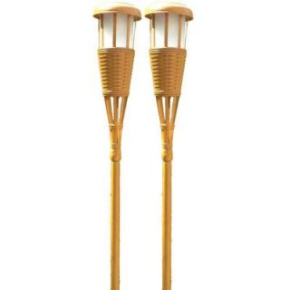 Newhouse Lighting Solar Flickering Tiki Torches (2 Pack) TIKILED2