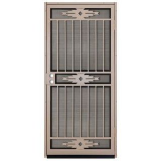 Unique Home Designs Pima 36 in. x 80 in. Tan Outswing Security Door with Insect Screen IDR11500362005