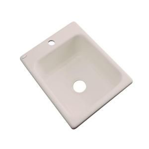 Thermocast Crisfield Drop in Acrylic 17x22x9 in. 1 Hole Single Bowl Entertainment Sink in Shell 26108